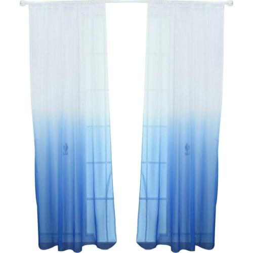 Gradient Color Window Curtains for Living Room Bedroom Kitchen Tulle Curtains and Blackout curtains for Window Shading