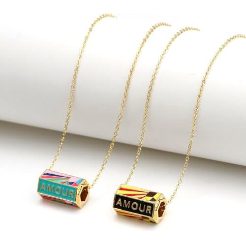 Wish Card Copper Necklace For Women Enamel Lucky Eye Pendant Fashion Womens Jewelry Party Gift For Friends Turkey Style 2021New