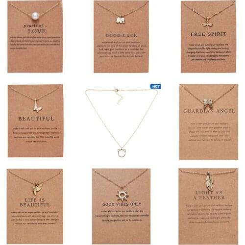 New Trendy Alloy Cute Animal Sun Star Leaves Bird Butterfly Heart Luck Pendant Necklaces for Women Fashion Accessories Jewelry
