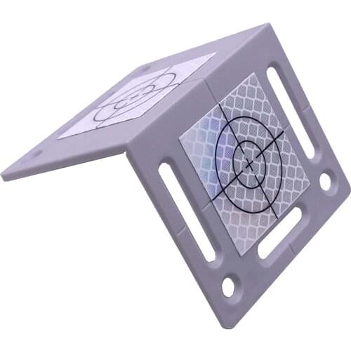 Gray Color Angle measurement plaquette , Angle Target with 2 Target Reflectors 40 x 40 mm for total station, Mini prism