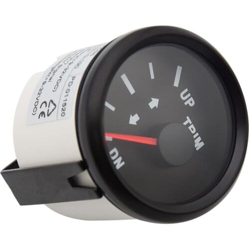 24v 12v 52mm Trim Gauge Up Down Waterproof Trim Meters 2'' Balance Instrument for Yacht Bus Auto Boat Truck 0-190ohm 167-10 ohm