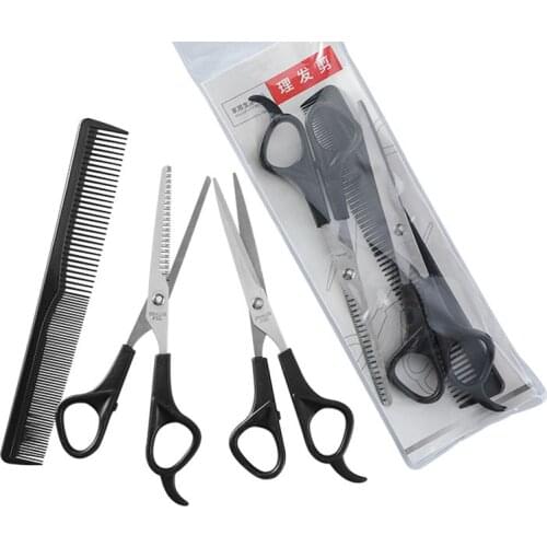 3Pcs/lot Professional Barber Hair Cutting Hair Scissors Salon Styling Hairdressing Tool Thinning Hairdressing Set Cutting Shears