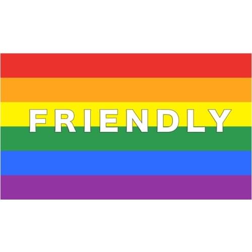 90x150cm Friendly rainbow gay flag