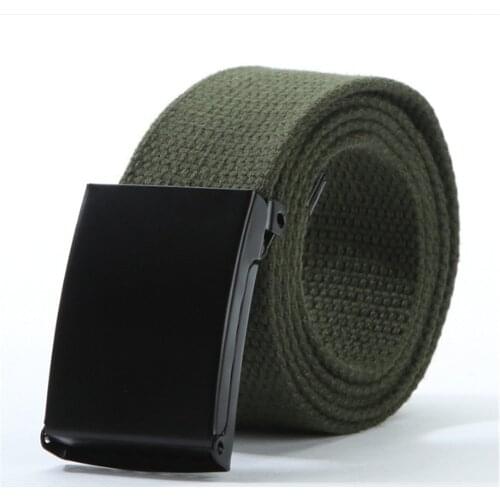 Solid Nylon Metal Belt for Men Automatic Buckle Army Military Tactical Combat Canvas Belts Male Strap Waistband for Pants