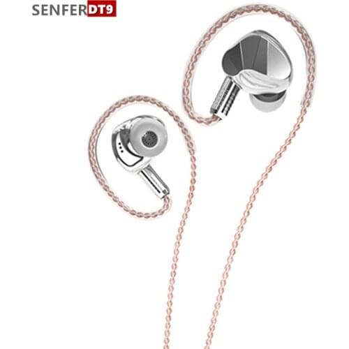 SENFER DT9 Knowles BA+1DD Hybrid In Ear Earphone Metal Heasets HIFI DJ Running Sports Earplug Detachable Cable DT6 PT25 KP616