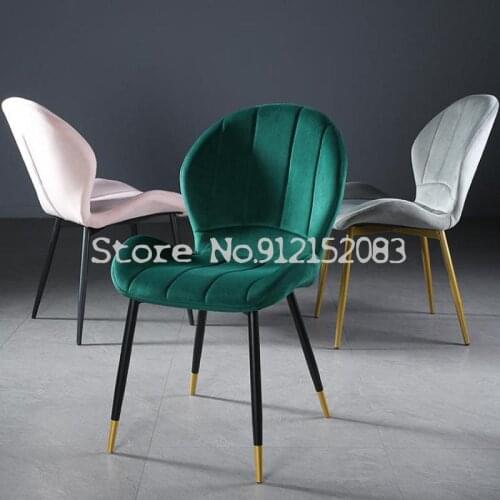 Modern minimalist small apartment light luxury dining chair home backrest soft bag Nordic desk stool ins net red makeup chair