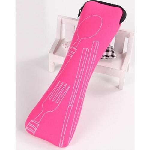 20cm Tableware Bag Portable Zipper Nylon Dinnerware Bags Lightweight Outdoor Knife Fork Spoon Organizer Bag Travel accessory