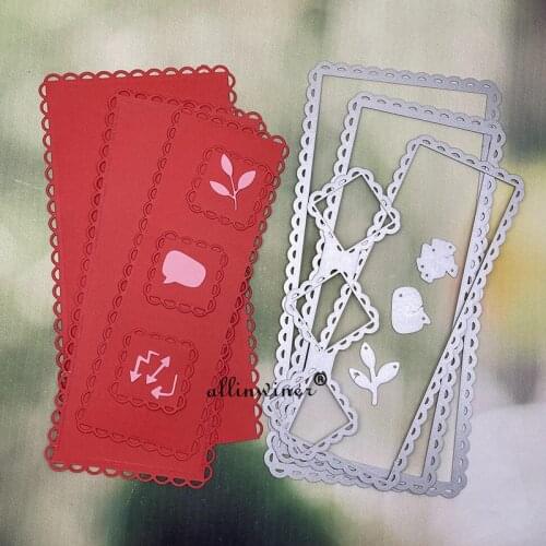 Street sign rectangular frame Metal Cutting Dies for DIY Scrapbooking Album Paper Cards Decorative Crafts Embossing Die Cuts