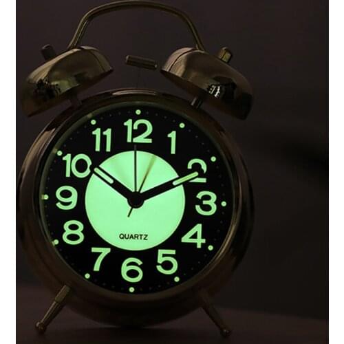 Smart Luminescent Small Alarm Clock with Oversize Sound Multifunctional Creative Table for Childrens Bedroom with Quiet Bedhead