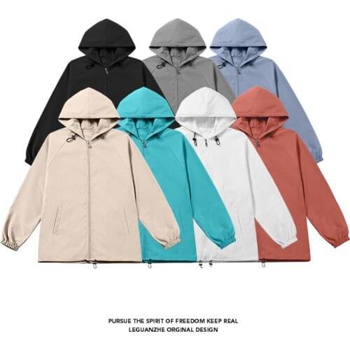 Autumn Mens Windbreaker Zipper Bomber Jackets Hooded Casual Coats Male Clothing Outwear Men