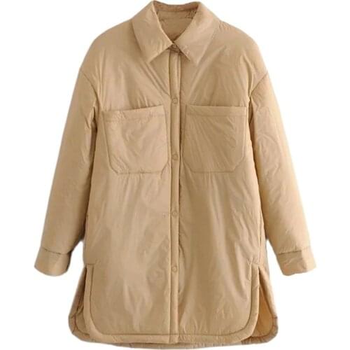 BBWM Vintage Loose Shirt Jacket Women Winter Coat Casual Button Baseball Bomber Jacket Korean ZA Coats And Jackets