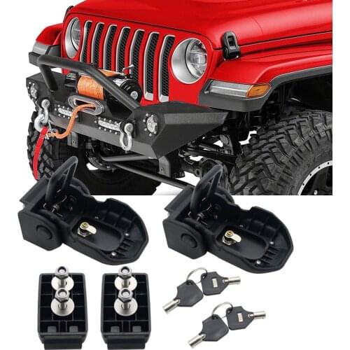 Car Exterior Protect Black Lock Hood Latch Catch Decoration For Jeep Wrangler JL Car Engine Hood Lock Latches Catch Locking