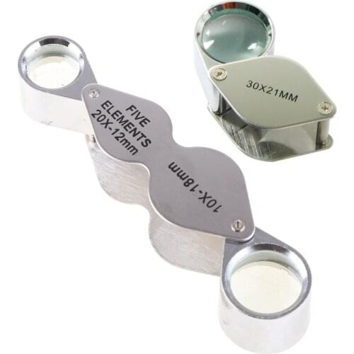 Triplet Magnifier Jewelry Eye Loupe 20X&10