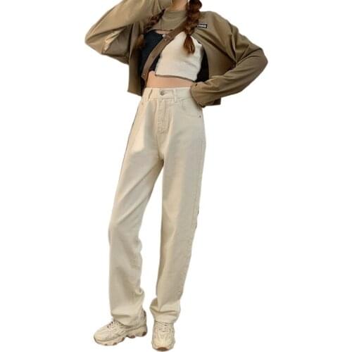 Vintage Autumn Spring Denim Pants Women Pencil EA Stretch Elastic High Waist Plus Size Korean Denim Trousers Streetwear Jeans