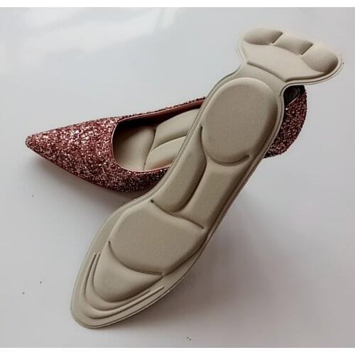 2pcs/lot New Arrival 7D Arch Support Orthotic Massage High Heels Sponge Anti Pain Shoe Insoles Cushions Insert