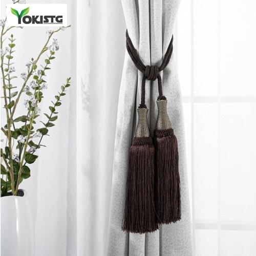 YokiSTG Luxury Tassel Curtains Accessories Tiebacks for Curtains Gold Mesh Ball Tiebacks Home Decoration 2 Pcs
