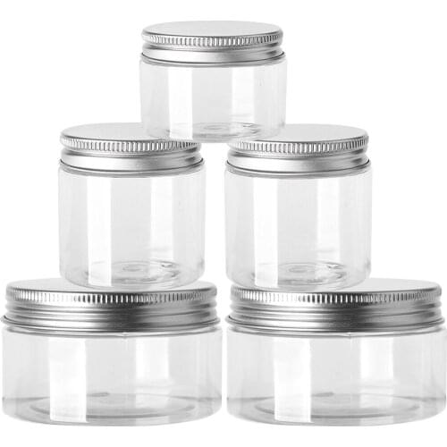 20pcs 30ml-150ml Plastic Storage Herb Spice Jars Container Food Sweets Canisters Empty Plastic Storage Bottle Container Jar
