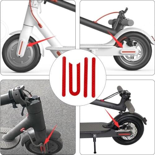 4pcs Scooter Front Rear Wheel Tyre Cover Hubs Protective Shell Reflective Stickers For Xiaomi Mijia M365 Electric Skateboard