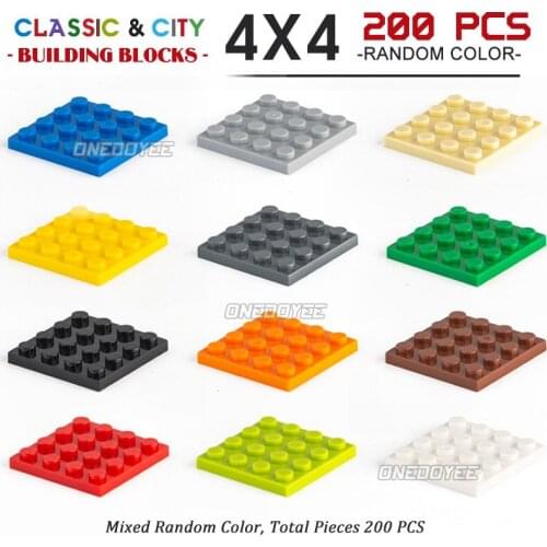 4X4 DIY Colorful Small City Bulk Creative Bricks Model Classic Building Blocks Boy Girl Birthday Gift 100-300PCS