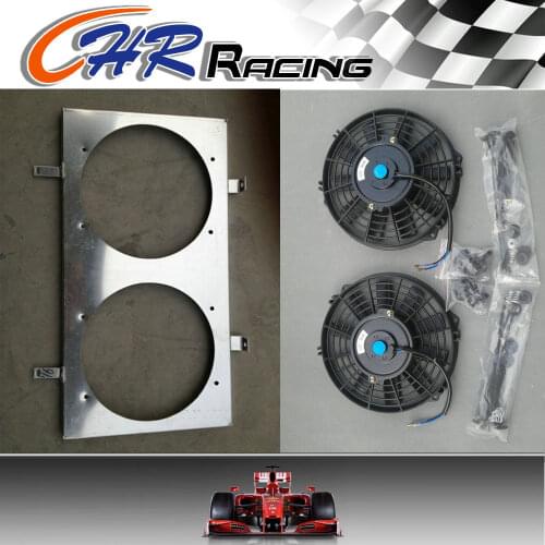 Aluminum Shroud &2X12''FANS for Patrol GQ 2.8 / 4.2 DIESEL TD42 & 3.0 PETROL Y60