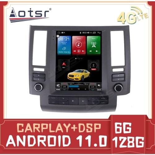 6GB+128GB Tesla Big Screen For IInfiniti FX35 FX45 2003+ GPS Navigation Audio Android Multimedia Player Video DSP Carplay 4G SIM