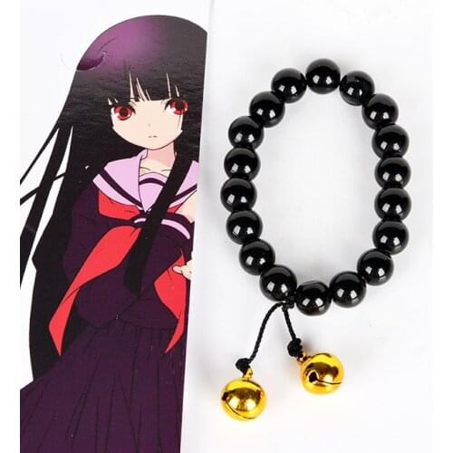 Hell Girls Bracelet Black Beads Bell Bracelet Yan Mo Ai Cos Bracelet Anime Peripheral One Product Dropshipping