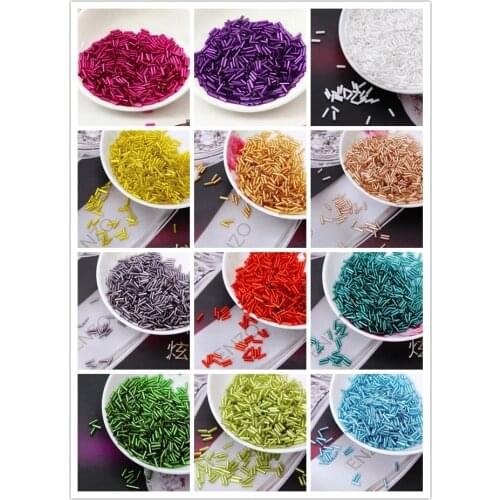 Wholesale 2*6MM 400g/lot Silver Core Czech Glass Seed Bugle Beads Jewellery Garment Accessory Promotion Sale 23 Colors Available