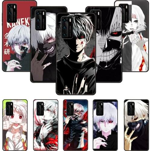 Phone Case For Huawei P20 P30 P40 P Smart Z + P10 Mate 30 10 20 Lite Pro Black Cover Waterproof Luxury Japan Anime Tokyo Ghouls