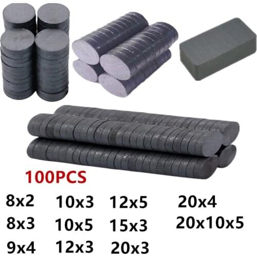 Disk Ferrite Magnet 8x2 8x3 10x2 10x3 10x5 12x3 15x3 20x3 20x4 20x10x5 mm Speaker magne Permanent magnet Ceramic Magnets