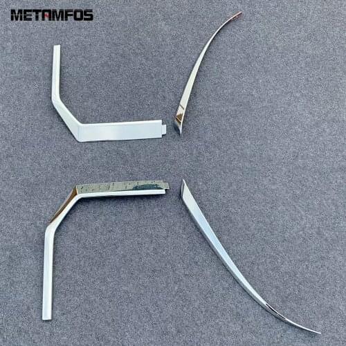For Mitsubishi Delica 2020 2021 Chrome Head Light Lamp Eyebrow Front Foglight Molding Trim Exterior Accessories Car Styling