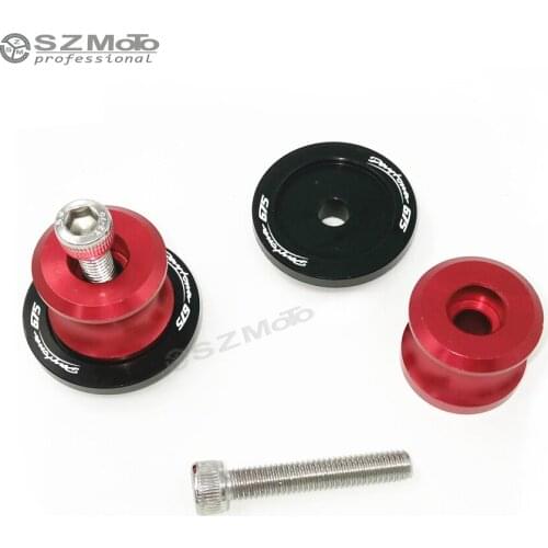 For TRIUMPH DAYTONA 675 2009-2016 2015 14 Motorcycle Accessories Swingarm Spools slider M8 0.315inch stand screws LOGO Aluminum