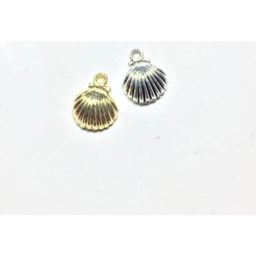 Eruifa 20pcs 9mm Nice Sea Shell Zinc Alloy necklace,earring bracelet jewelry DIY handmade 2 colors