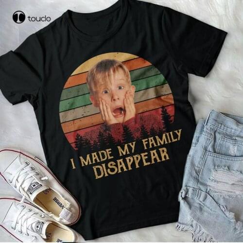 Kevin Mccallister Shirt I Made My Family Disappear T-Shirt Home Alone Classic Movie Tee Funny Birthday Gift