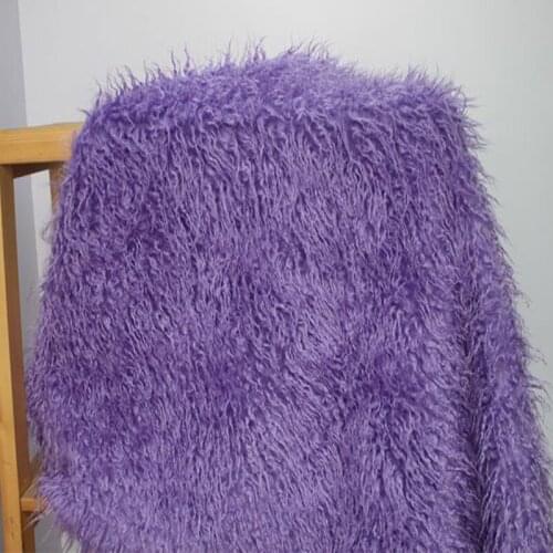 Good 5cm Long Violet Beach Wool Plush Faux Fur Fabric Sewing Material Diy Home Decoration/Chair Blanket/Photo Cloth 150x50cm1pc
