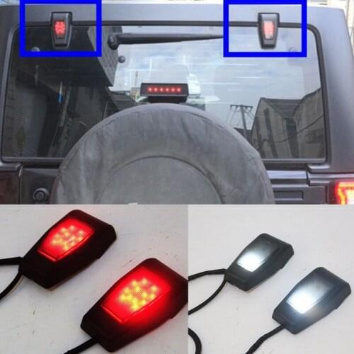 Tail Glass Hinge Lights High Tailgate LED 3RD Brake Rear Lamp for Jeep Wrangler Jk 07-17
