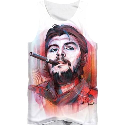 IFPD 3D Che Guevara Print Cuba Tank Top Men Summer Sleeveless Shirt Bodybuilding Tank Tops Streetwear Casual Funny Vest Oversize