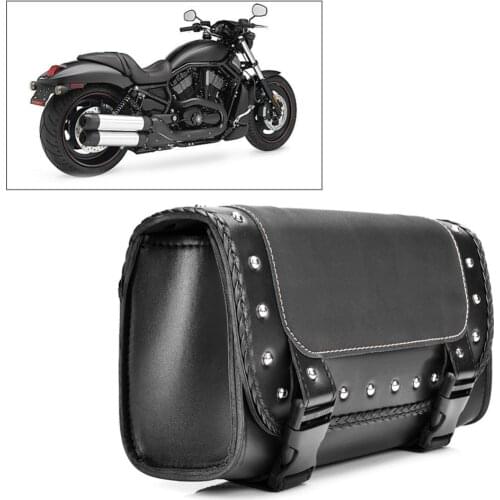 Leather Motorcycle Saddle Bags Leather Storage Tool Side Pouch Bags For Sportste For Davidson Motorcycle Bag
