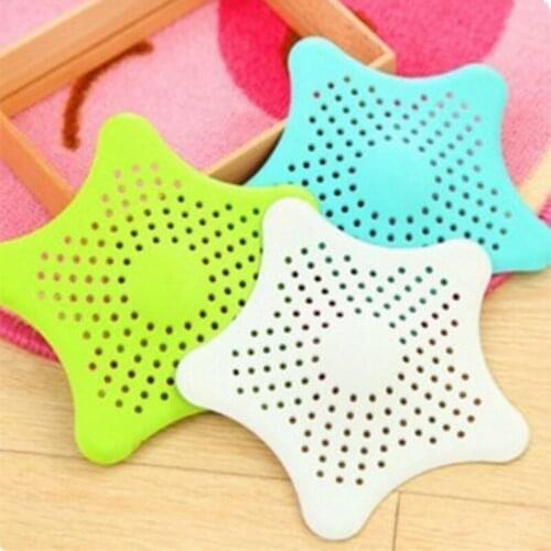 Kitchen five-pointed star kitchen sink drain hair colander filter bathroom sucker leaking shower cleaning accessories