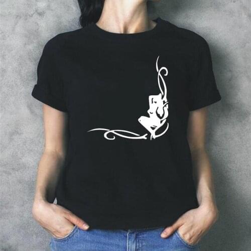 Summer Short Sleeve Shirt Tee Shirt Femme Girl In The Corner of The Glass Print T Shirt Women Tops Casual T-shirt Camiseta Mujer