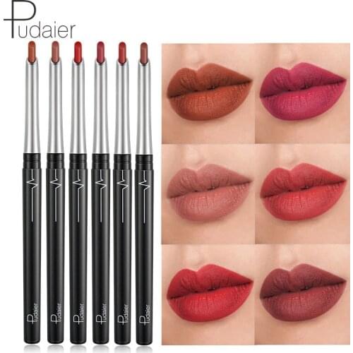 6 Colors/kit Matte Lip Liner Pencil Perfect Lip Shape Makeup Set Matt Lipstick Pen Lips Make up Lipliner Mate Cosmetics Lipbalm