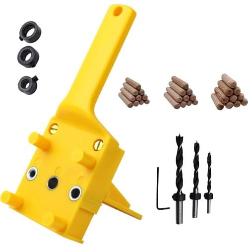 38Pcs/Set Wood Doweling Jig Set Handhold ABS Wood Drilling Hole Puncher Handheld Board Hole Locator