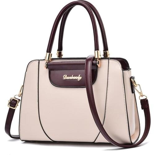 WomenS New Large Solid Color Pu Leather Handbags Pack Ladies Purses Crossbody Bags For Women Zipper Messenger Bag Shoulder Tote