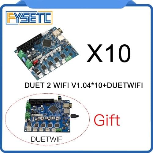 10pcs Cloned Duet 2 Wifi V1.04 DuetWifi Advanced 32 Bit Electronics Board Buy 10 Send 11 For BLV MGN Cube 3D Printer CNC Machine