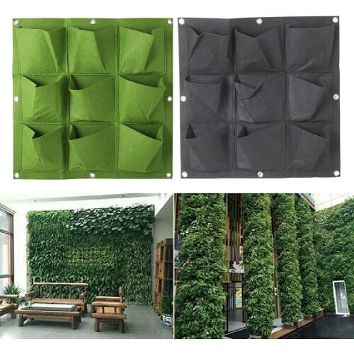 Wall Hanging Planting Bag 9 Pockets Growing Pot Vertical Home Garden Vegetable Flower Cultivation Bag Growing bag