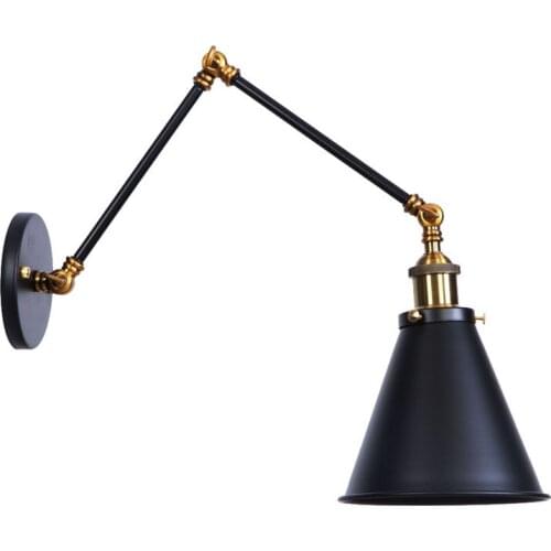 Industrial Vintage Rocker Lamp LED Wall Light Fixtures Iron Long Arm Adjust Edison Wall Sconces Loft Decor Lamps Lamara Pared