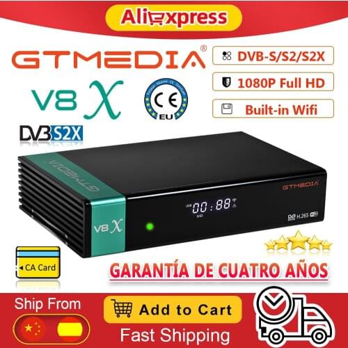 Hot Sale Gtmedia V8X DVB-S2 Satellite Receiver Gtmedia V8 Nova V8 Honor Built-in WiFi H.265 1080P Full HD Decoder no app