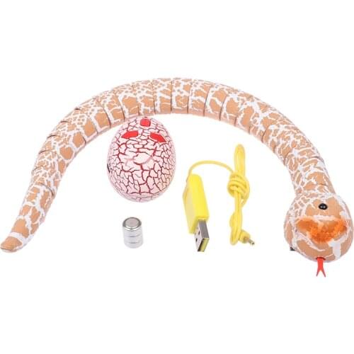 OCDAY RC Remote Control Snake Christmas Plastic Egg Rattlesnake Animal Trick Terrifying Mischief Toys for Kid Funny Novelty Gift