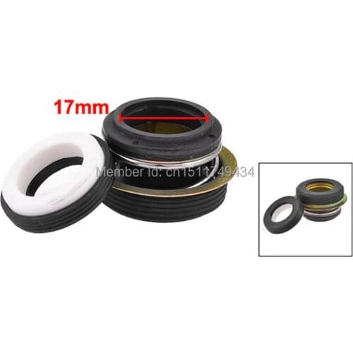 SB-17 Ceramic Ring Rubber Bellows 17mm Inner Dia Pump Mechanical Seal 2pcs