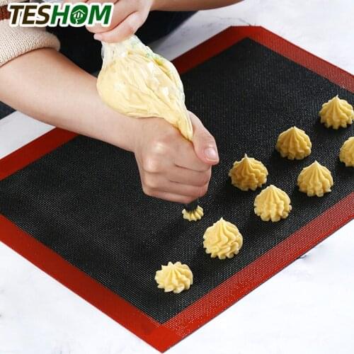 Silicone Bread Baking Mat Non Stick Oven Liner Perforated Steaming Mesh Pad for Kitchen Pastry/ Cookie /Pizza / Puffs Making