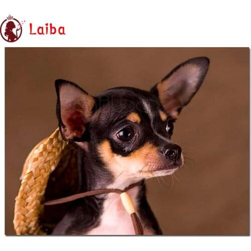 Cute chihuahua 5D Diamond painting DIY full square Round resin Diamond Embroidery puppy animal dog diamond mosaic Rhinestone